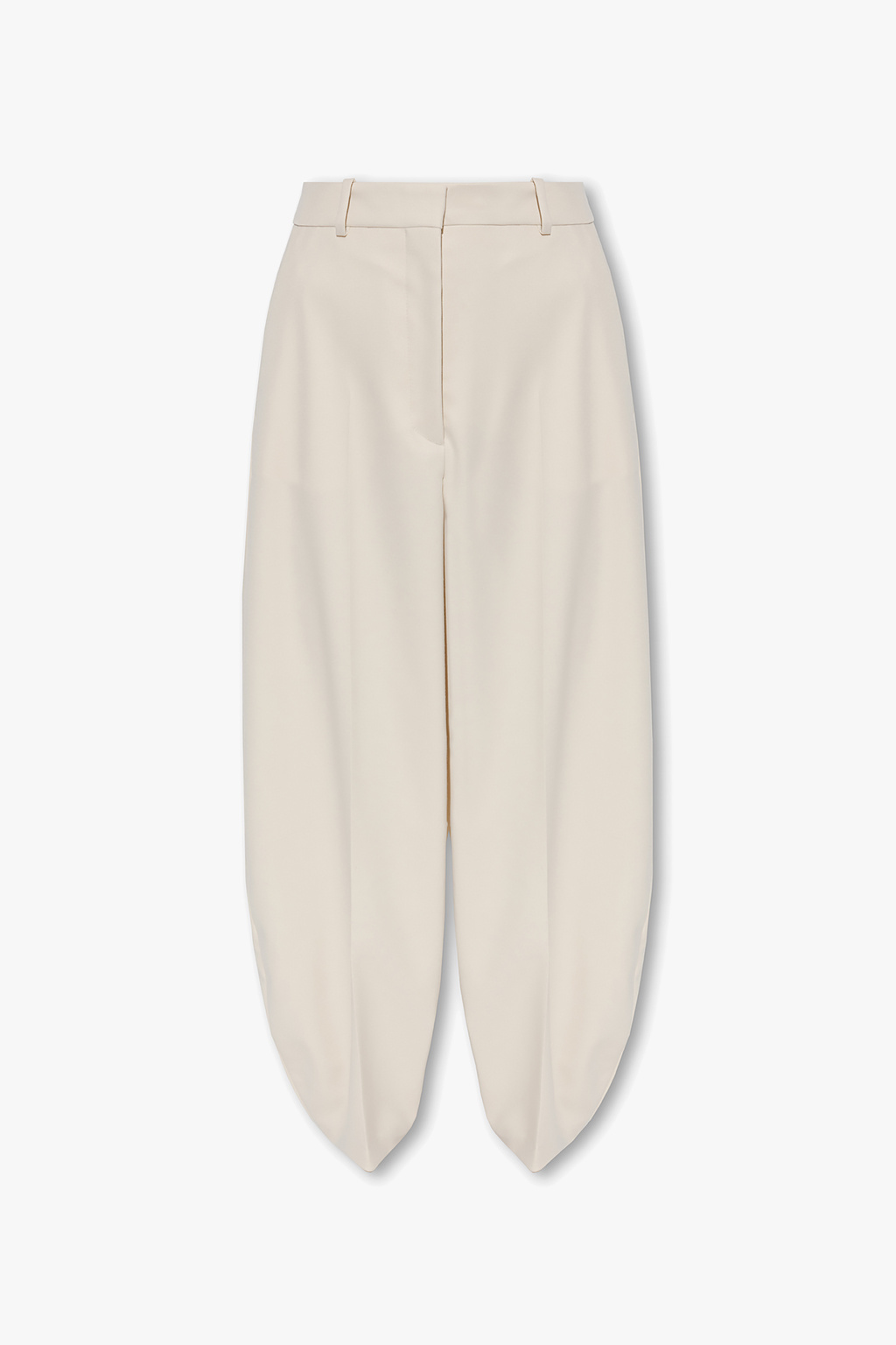 Cream Carlien pleat front trousers By Malene Birger Legging